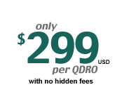 only $299 per QDRO